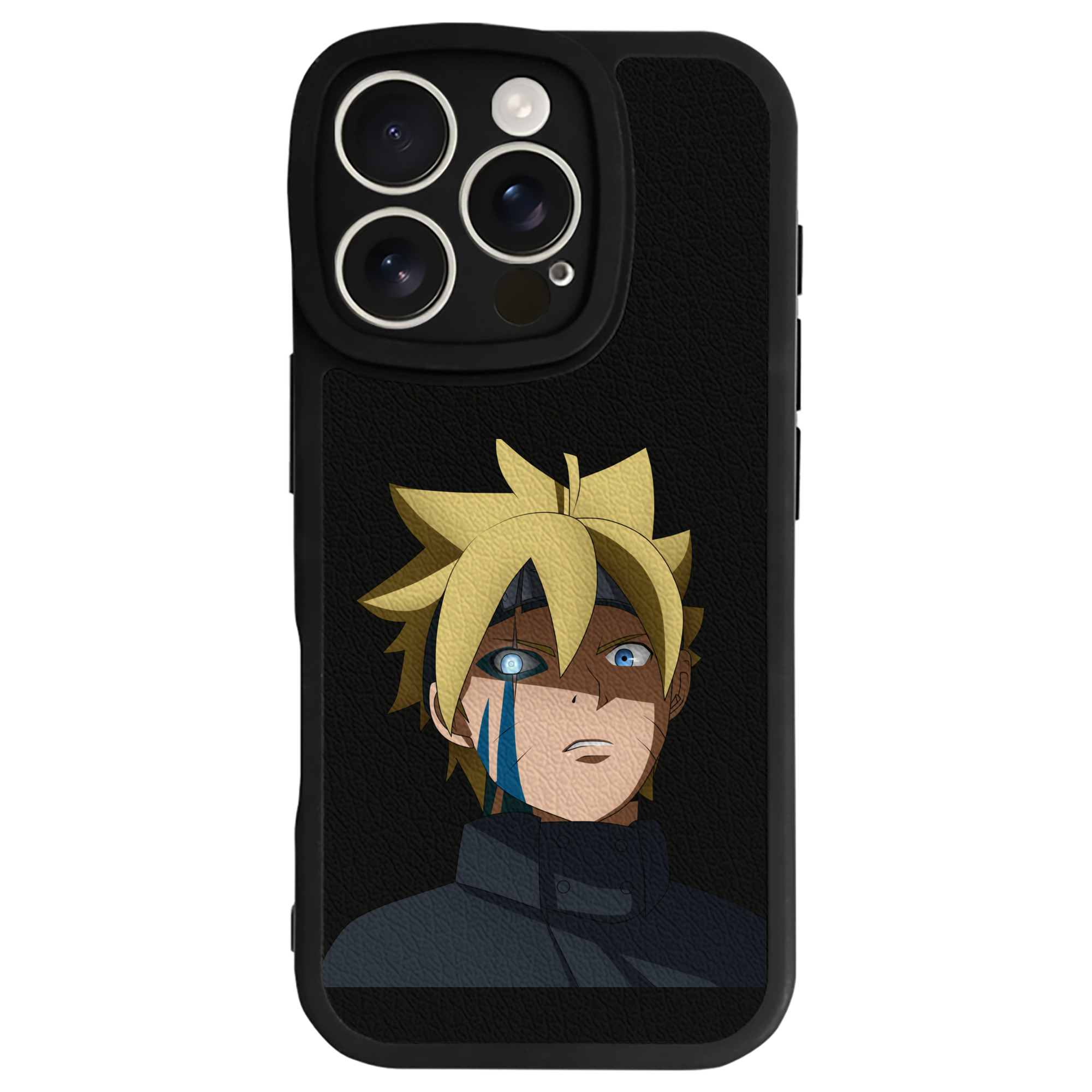 （画像用） NARUTO -ナルト- うずまき ボルト Uzumaki Boruto 【iPhone 16シリーズ対応】シリコンスマホケース（レザー調） 材質：シリコン